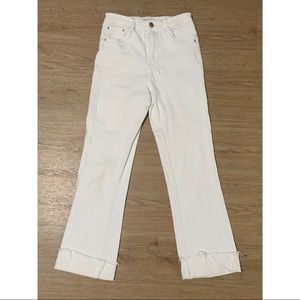 Zara white flare jeans size US 2